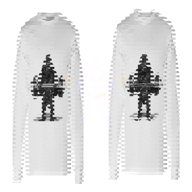 ウェイトリフティング 筋トレ バーベル やる気がないなら家に帰れ ゴリラ 長袖Tシャツ