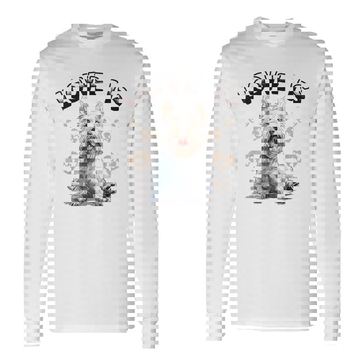 ウェスティ・ウェスト・ハイランド・ホワイト・テリア犬種愛は 長袖Tシャツ