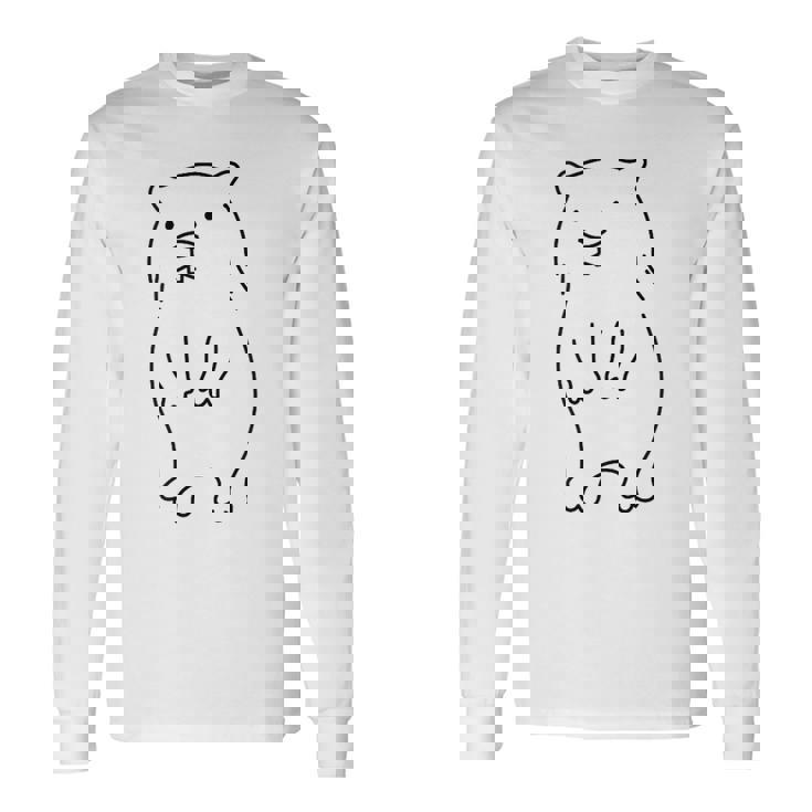 ウォンバット かわいいげっ歯類 森の動物図鑑 長袖Tシャツ ギフトのアイデア