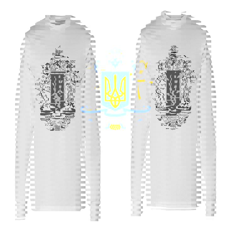 ウクライナ ウクライナ国旗 トラディショナル 長袖tシャツ 長袖Tシャツ