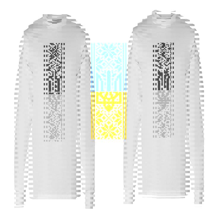 ウクライナの紋章yshyvanka コスチューム ゼレンスキー大統領 長袖tシャツ 長袖Tシャツ