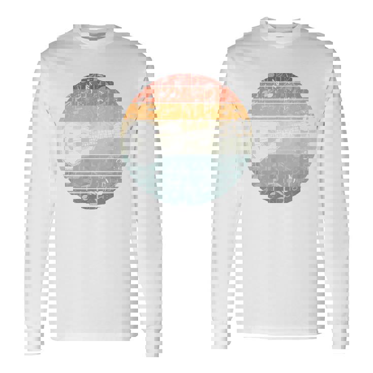 ウクレレ奏者 レトロ ウクレレ奏者 面白いウクレレ音楽 長袖Tシャツ