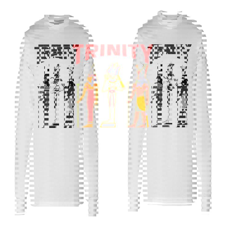 エジプト 神 エジプト トリニティ オシリス ホルス ケメティック 長袖Tシャツ