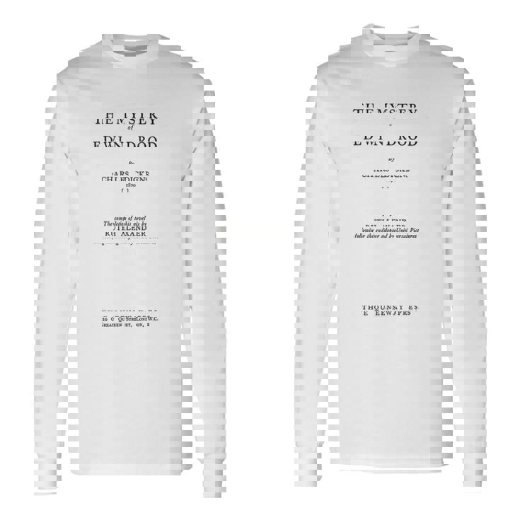 エドウィン・ドロードの謎 チャールズ・ディケンズ タイトルページ 長袖Tシャツ