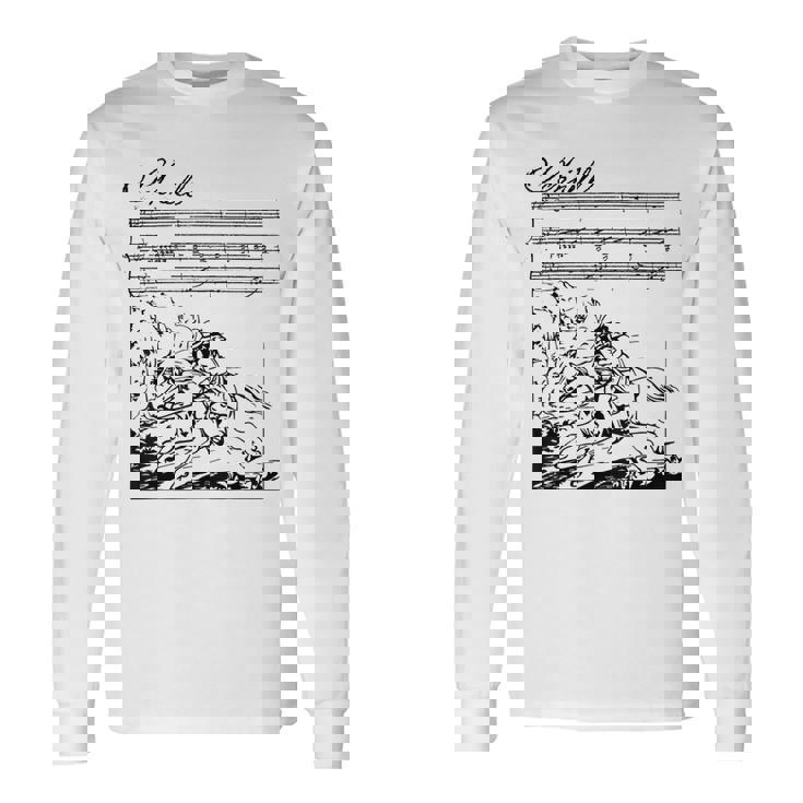 エルケーニッヒ・ゲーテの詩シューベルトの歌 長袖Tシャツ