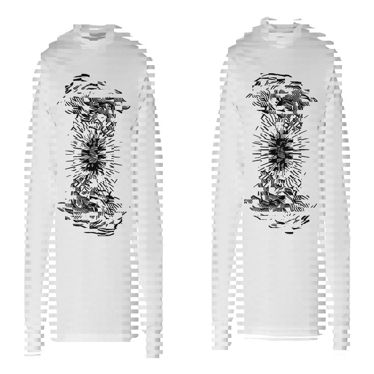 オカルトアイズ As Aboveo Below Witchcraft 異教 ゴシック グランジ 長袖Tシャツ