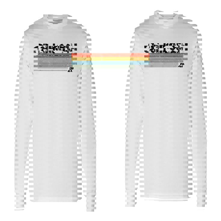 オシュコシュ、ウィスコンシン州エリアコード 920 レトロヴィンテージスタイルtシャツ 長袖Tシャツ