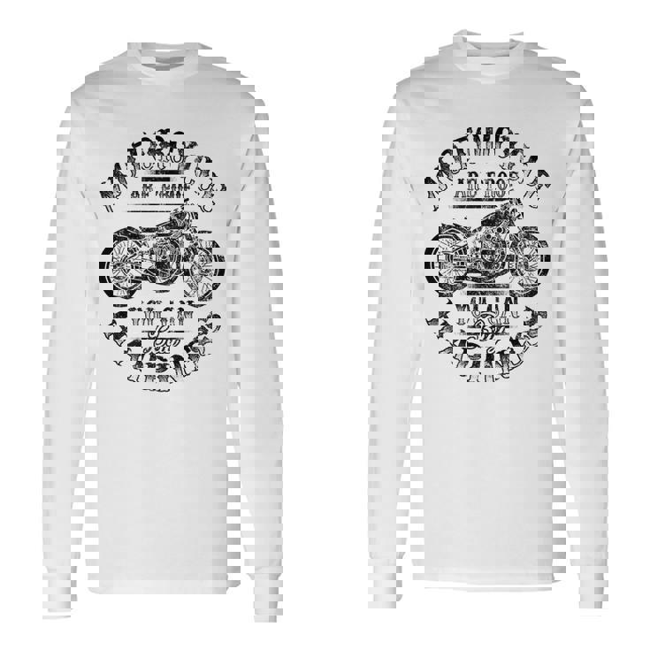 バックプリント オートバイ ファン シンプル バイカー エッジールック グラフィック 長袖Tシャツ