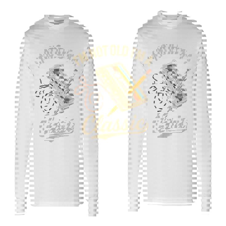 カセットテープ クラシック レトロ ヴィンテージ 70年代 80年代 90年代音楽 長袖tシャツ 長袖Tシャツ