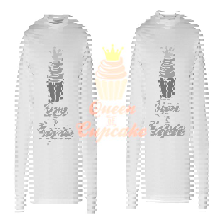 カップケーキの女王 長袖tシャツ 長袖Tシャツ ギフトのアイデア