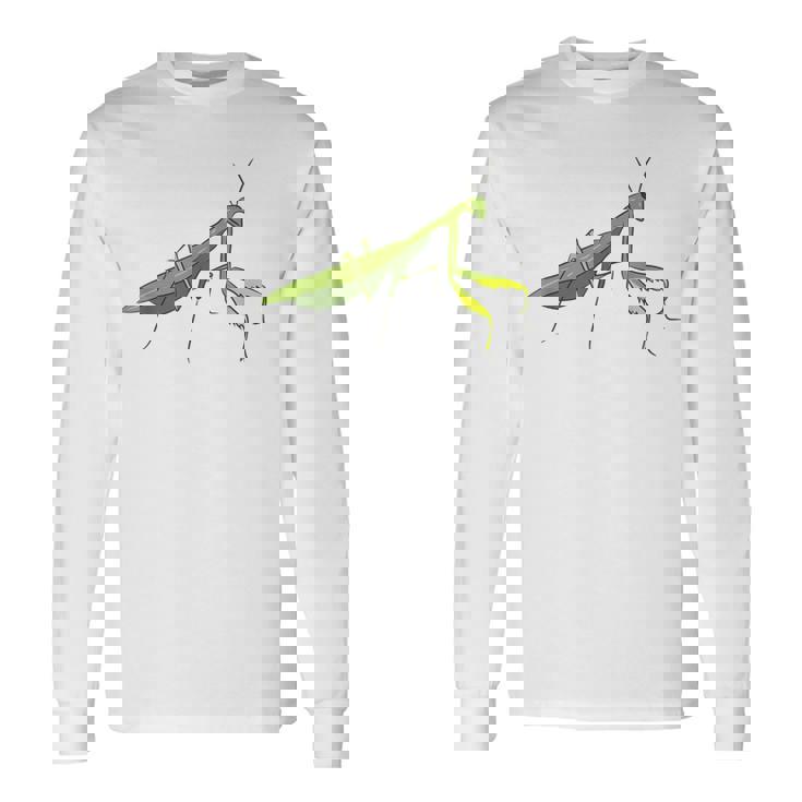 カマキリの虫バッタ カマキリの虫バッタ カマキリの虫バッタ 長袖Tシャツ