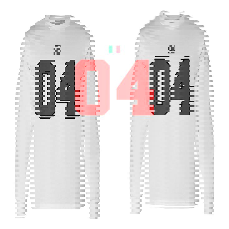 カレッジ 04 ナンバー スタイル ヴィンテージ イタリア国旗 長袖Tシャツ