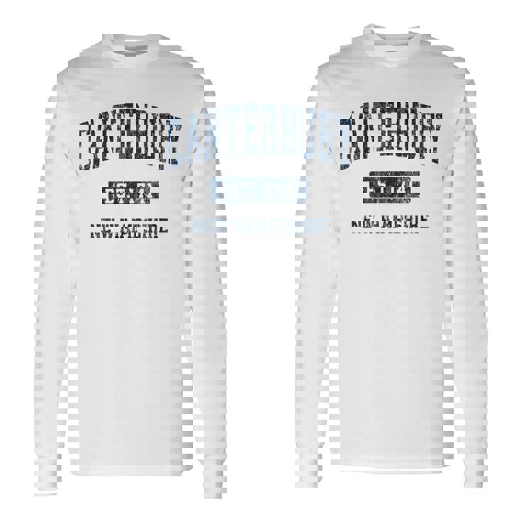 カンタベリー ニューハンプシャー州 ニューハンプシャービンテージアスレチックスポーツデザイン 長袖Tシャツ