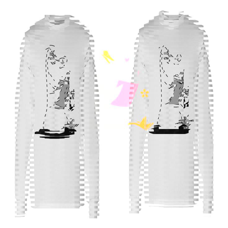 ガチョウ 読書本 ジョーク 面白い アヒル 愚かなしゃれ 読者 ユーモア 長袖Tシャツ ギフトのアイデア