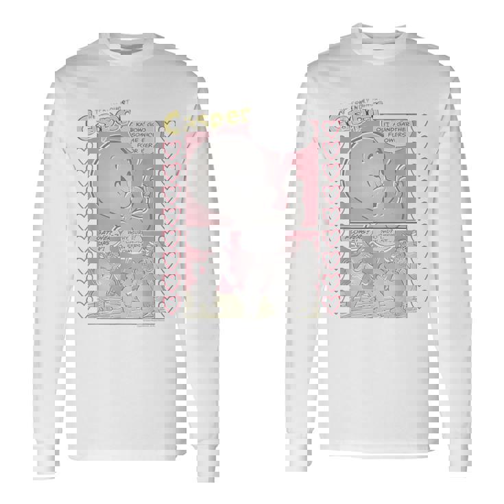 キャスパー・ザ・フレンドリー・ゴースト バレンタインデー コミック 長袖Tシャツ