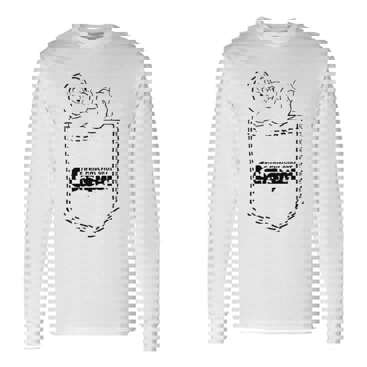 キャスパー・ザ・フレンドリー・ゴースト・デイドリーミング・オン・ユア・ポケットで 長袖Tシャツ