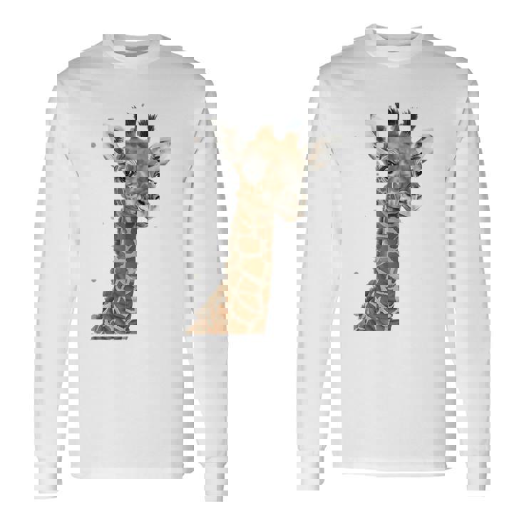 キリンtシャツ、キリンキッズ、キリンガール、キリン愛好家 長袖Tシャツ