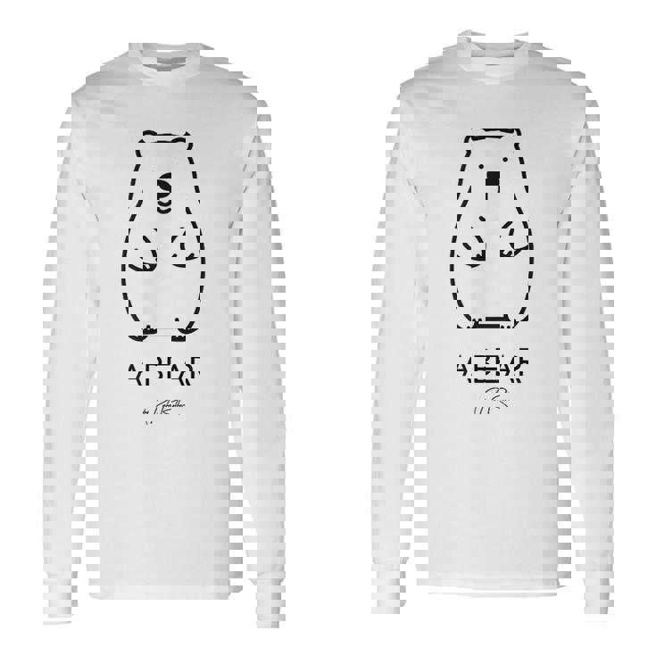 クマ 1 匹、ちょっと面白いシロクマ 長袖Tシャツ