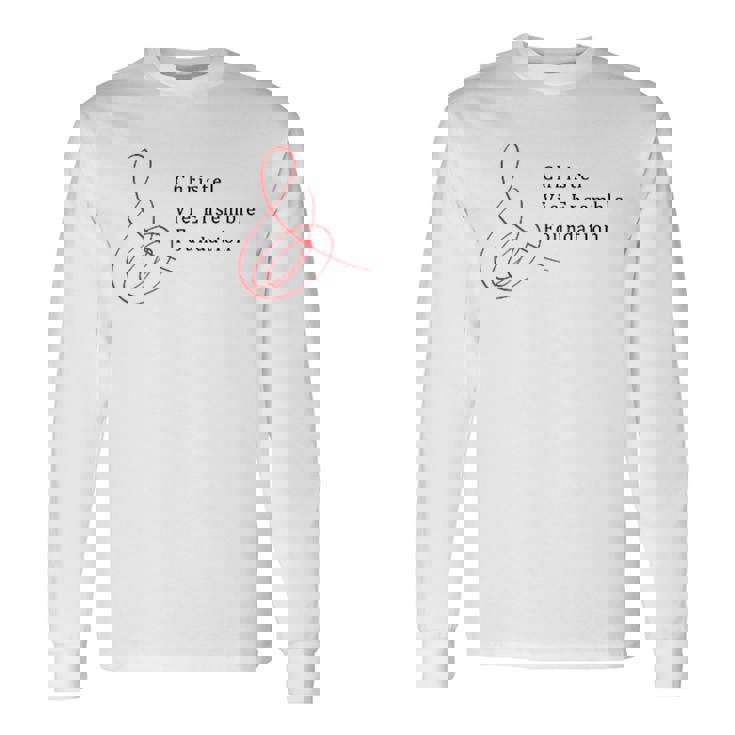 クリステル財団オフィシャルロゴ 長袖Tシャツ