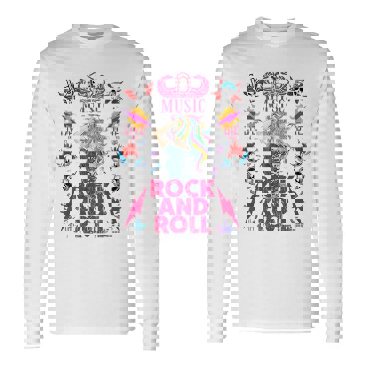 クールなヴィンテージオールドロックンロールミュージック、This Is My Rock And Roll 長袖Tシャツ