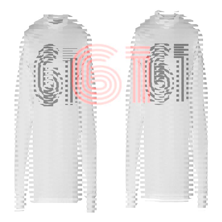 クールレトロライティングジャージ、背番号61 1961 長袖Tシャツ