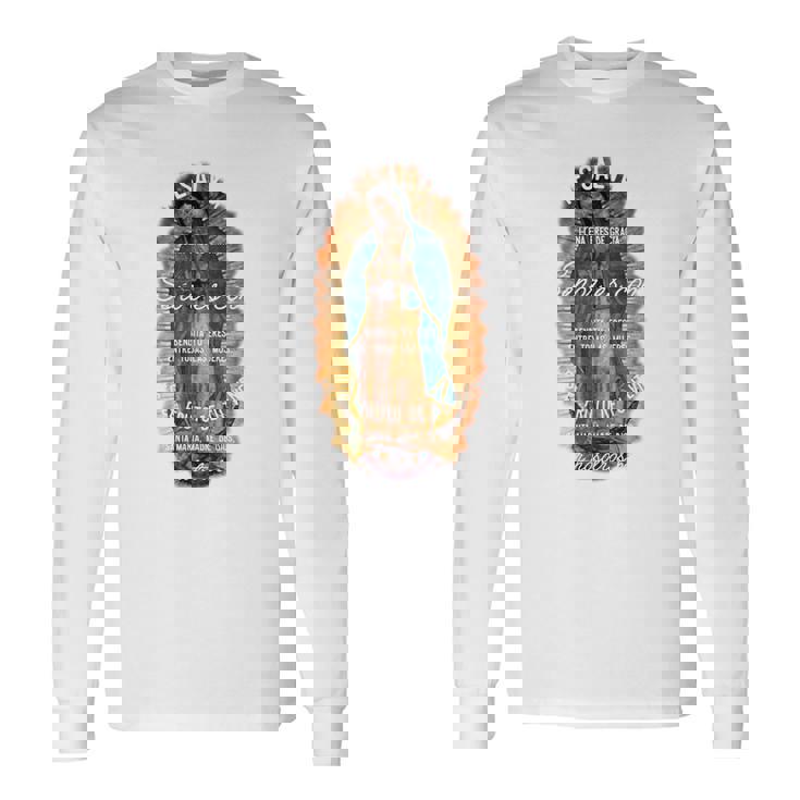 グアダルーペの聖母 カトリック アヴェ・マリア スペイン語 ヘイルマリア 長袖tシャツ 長袖Tシャツ