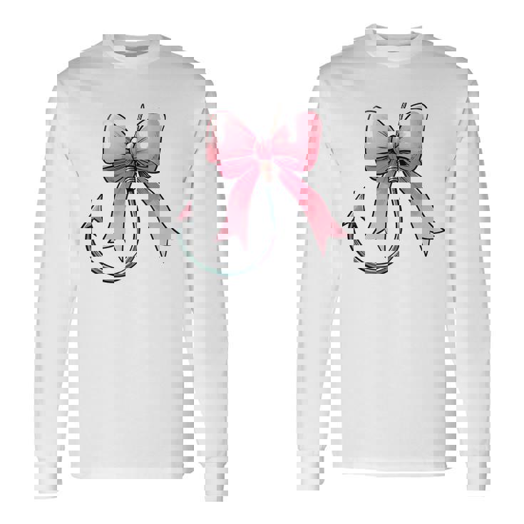 コケット ボウ 釣り フィッシャーフック ピンクリボン ママ 母の日 長袖Tシャツ ギフトのアイデア