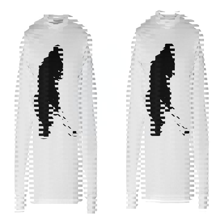 ゴリラゴルフシルエット 長袖Tシャツ