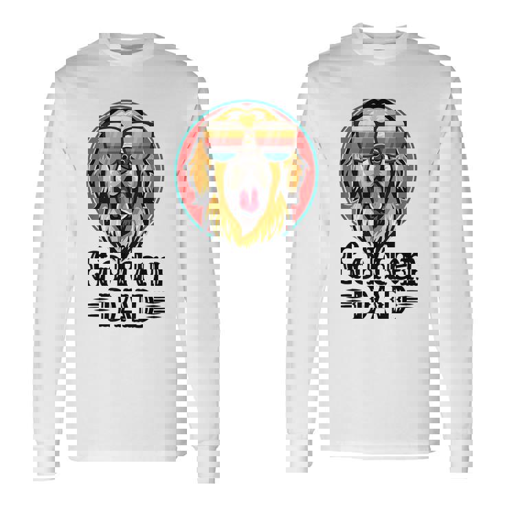 ゴールデンパパヴィンテージゴールデンレトリバー犬のための父親の日 長袖Tシャツ