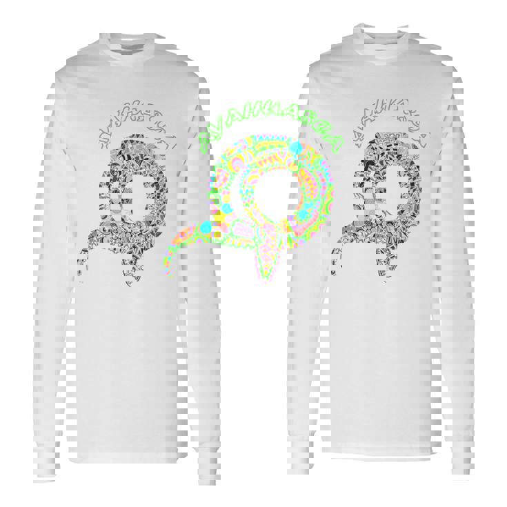 サイケデリック Dmt アヤワスカの蛇 スピリチュアルな神聖幾何学。 長袖tシャツ 長袖Tシャツ