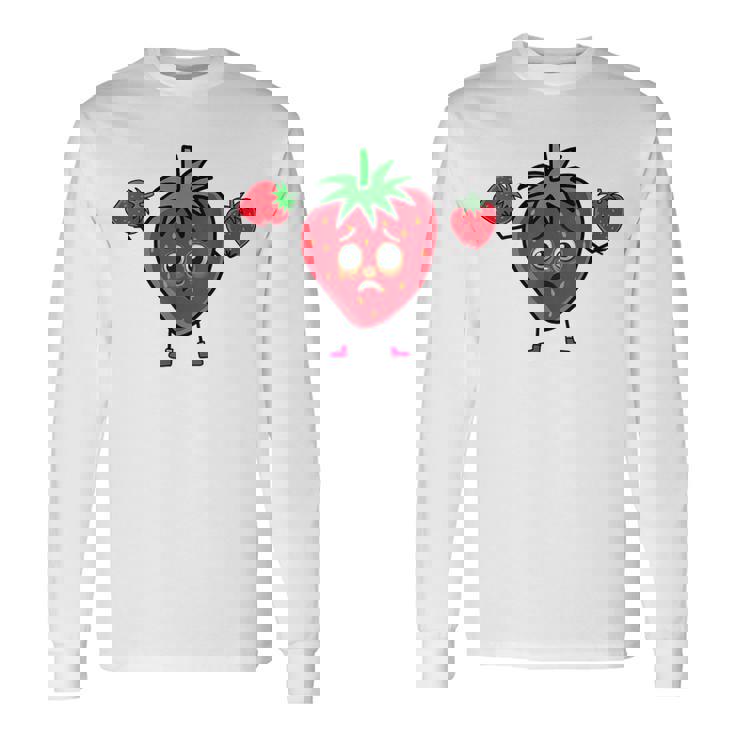 サマータイム いちご いちご 果実 果実 ガーデン 長袖Tシャツ ギフトのアイデア