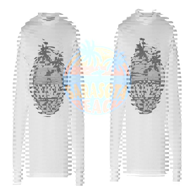 サラソタ フロリダ ビーチ サーフ 夏休み ヴィンテージ 長袖Tシャツ