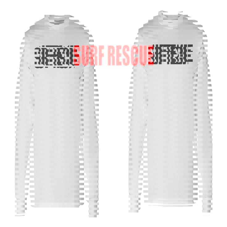サーフレスキュービーチパトロールショアライフガード 長袖Tシャツ