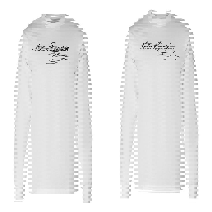 シグネチャーショーペンハウアーの哲学者 長袖Tシャツ