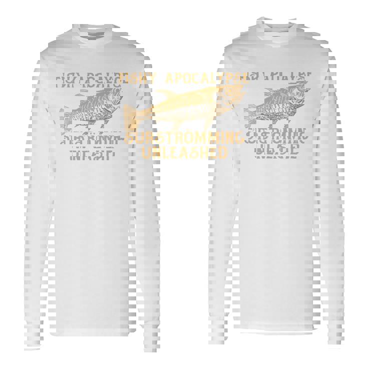 シュールストレミングの臭いゲロ魚チャレンジ 長袖tシャツ 長袖Tシャツ ギフトのアイデア