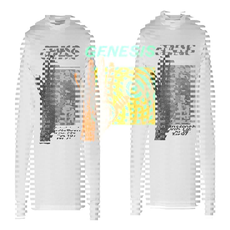 ジェネシスインビジブルタッチツアーロックバンドミュージック 長袖Tシャツ