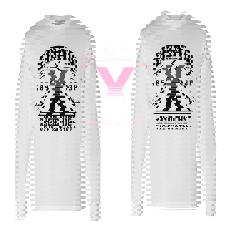 ジェネレーションxはホースウォーターで育ちました 1965 1980 長袖Tシャツ