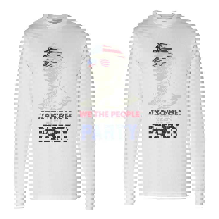 ジョージ・ワシントン ファンスターズ ストリップ アメリカ国旗 7月4日 ペイトリオット 長袖tシャツ 長袖Tシャツ