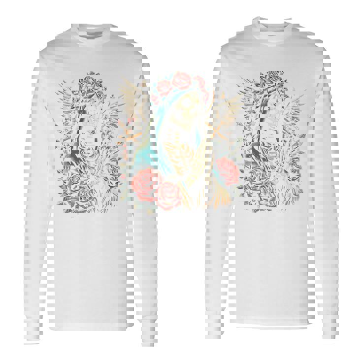 スカル サンタ ムエルテ 長袖tシャツ 長袖Tシャツ