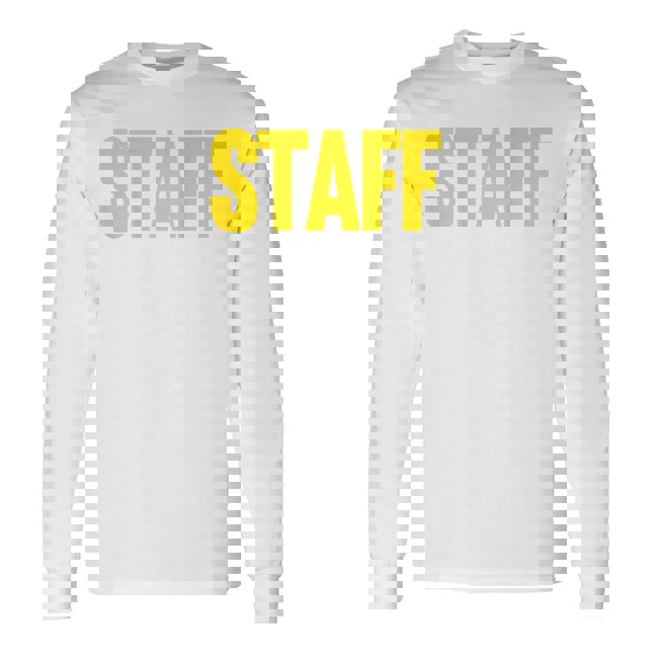 スタッフ イベント コスチューム クルー 音楽祭 バックプリント ワーカー 長袖Tシャツ