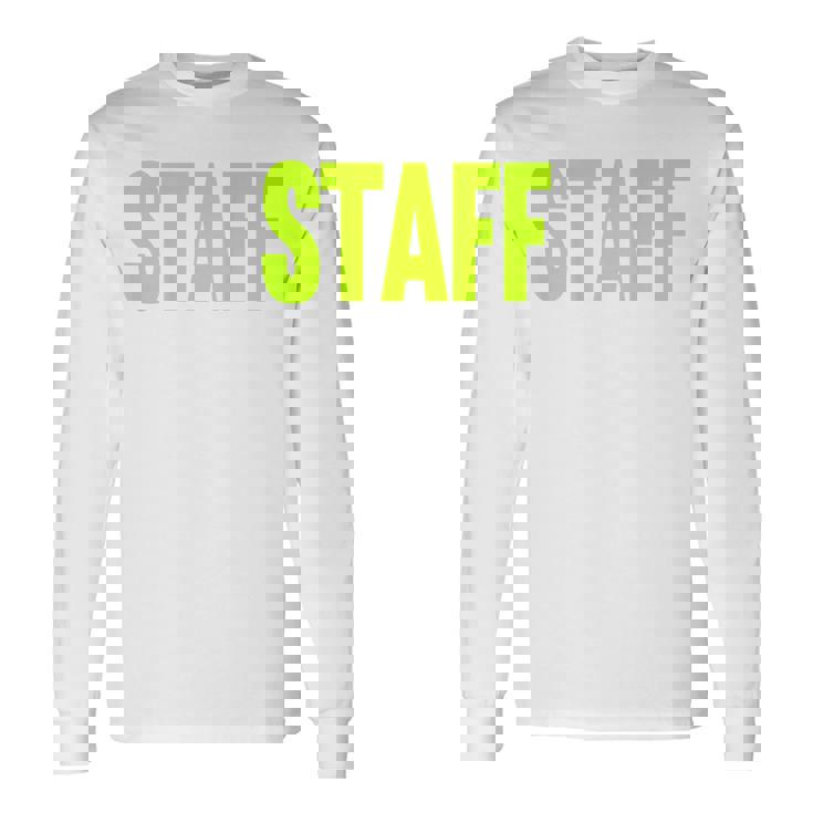 スタッフ イベント 衣装 クルー 音楽祭 Backprint ワーカー 長袖Tシャツ