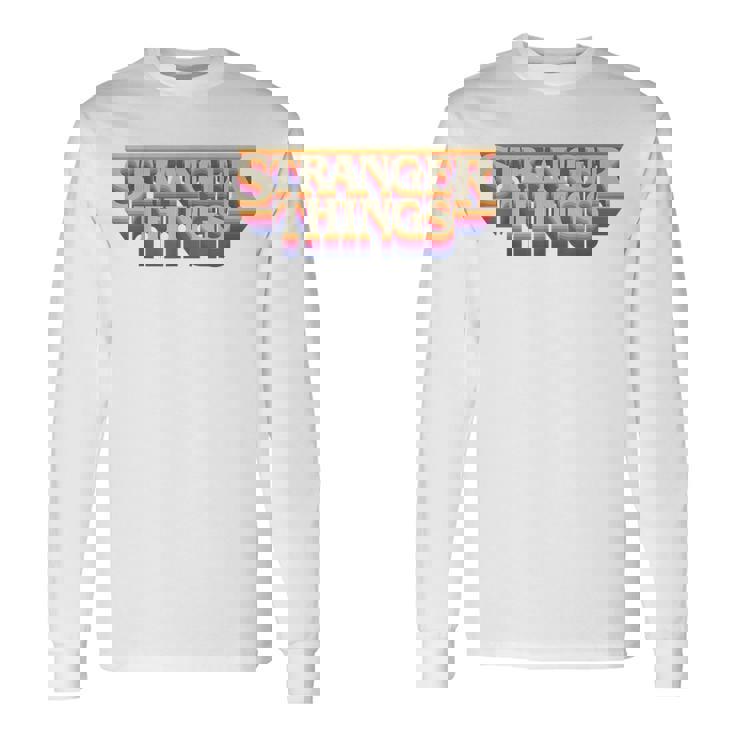 ストレンジャー・シングス ロゴ レトロ 旅行 ファン 記念品 長袖Tシャツ