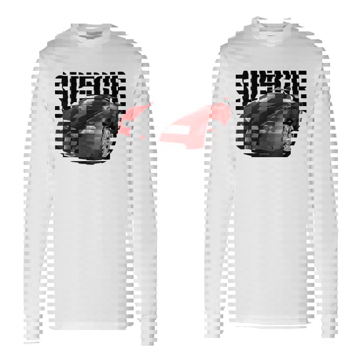 スー、スポーツカー、マッスルカー、レースカーのtシャツ。 長袖Tシャツ
