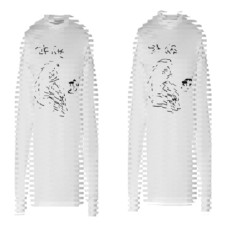 セルフケア カエル 長袖Tシャツ