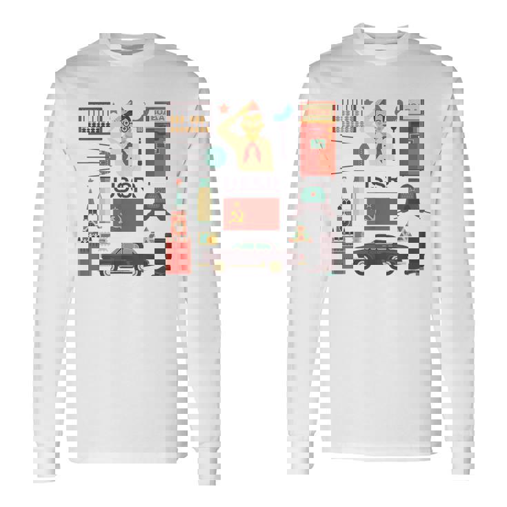 ソ連属性sovi8ビンテージプロパガンダ。 長袖Tシャツ