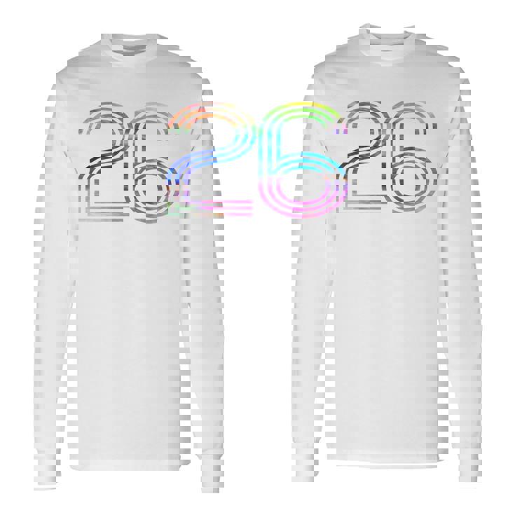 タイダイシャツ ナンバー26 レトロユニフォーム バックプリントジャージ 長袖Tシャツ