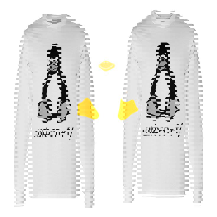 タックスlinuxペンギン-Sudorm-Rfコンピューターサイエンスコンピューター Tux Linux 長袖Tシャツ