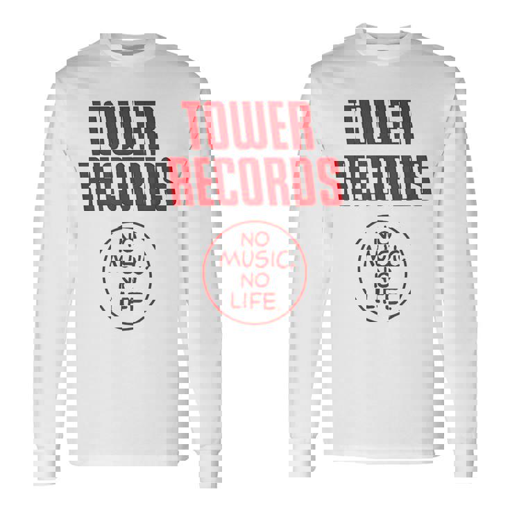 タワーレコード 音楽 レトロ ヴィンテージ 生活 長袖Tシャツ