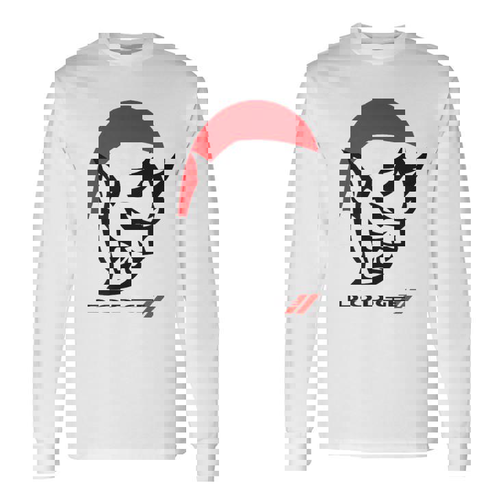 ダッジデーモンサンタハット赤 長袖Tシャツ