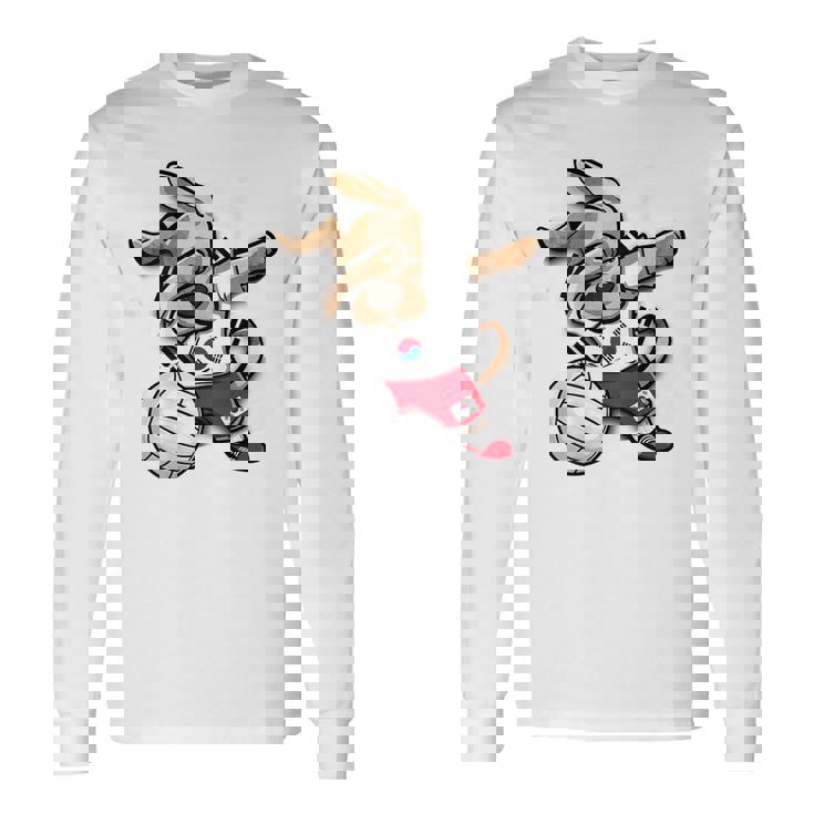 ダビング犬 韓国 バレーボール ラバー ジャージ 韓国国旗 長袖Tシャツ